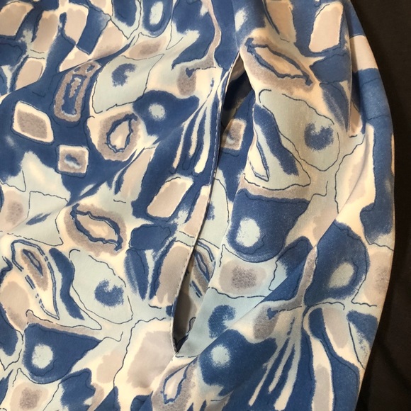 Vintage Florentine blue abstract button up dress - Picture 9 of 10